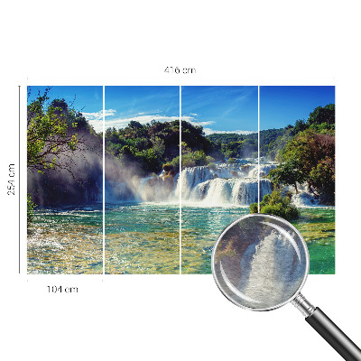 Fotobehang met een watervallandschap