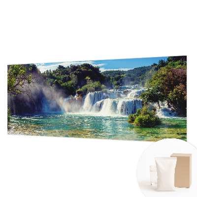 Fotobehang met een watervallandschap