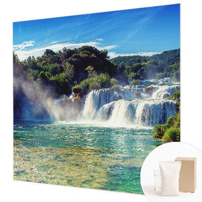 Fotobehang met een watervallandschap