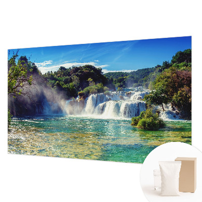 Fotobehang met een watervallandschap