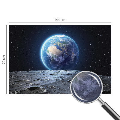 Fotobehang voor de slaapkamer met een kosmisch panorama als thema