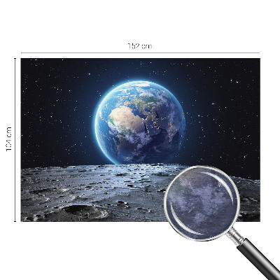 Fotobehang voor de slaapkamer met een kosmisch panorama als thema