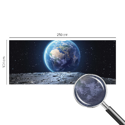 Fotobehang voor de slaapkamer met een kosmisch panorama als thema