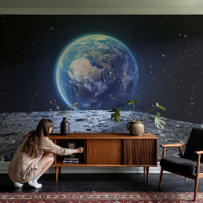 Fotobehang voor de slaapkamer Kosmisch panorama