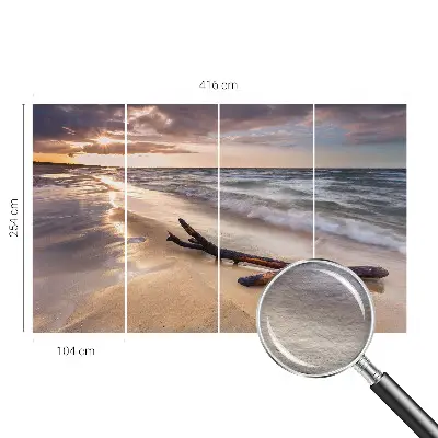 Modern fotobehang met motief van een westelijk strand