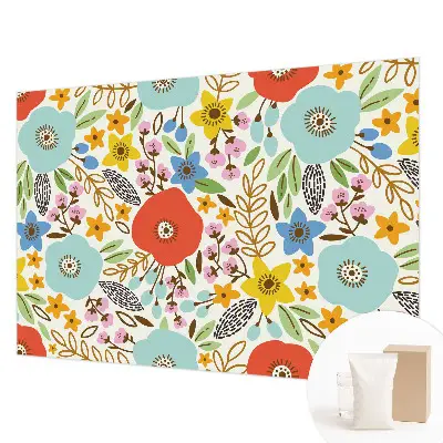 Fotobehang vlies met bloemenpatroon