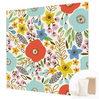 Fotobehang vlies met bloemenpatroon