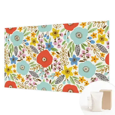 Fotobehang vlies met bloemenpatroon