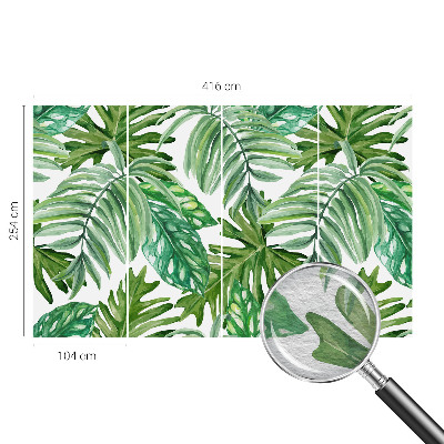 Vliesbehang fotobehang woonkamer Exotische bladeren