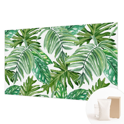 Vliesbehang fotobehang woonkamer Exotische bladeren