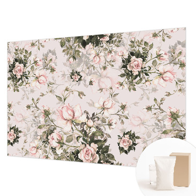 Vlies fotobehang op maat met een bloemenpatroon