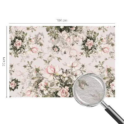 Vlies fotobehang op maat met een bloemenpatroon