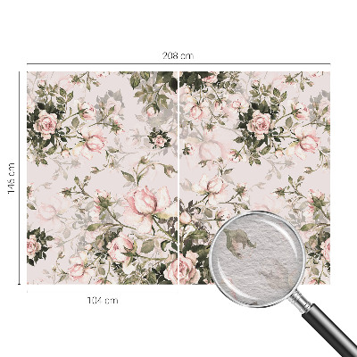 Vlies fotobehang op maat met een bloemenpatroon