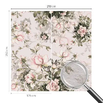 Vlies fotobehang op maat met een bloemenpatroon