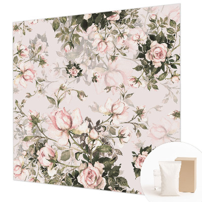 Vlies fotobehang op maat met een bloemenpatroon