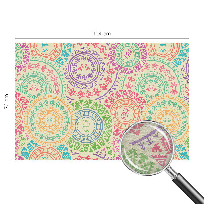 Muur behang Kleurrijke mandala's