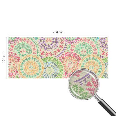 Muurbehang met kleurrijke mandala's