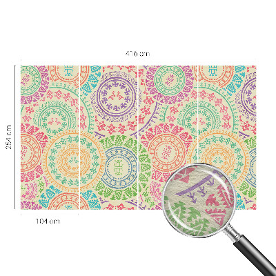 Muur behang Kleurrijke mandala's