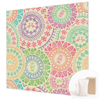 Muur behang Kleurrijke mandala's