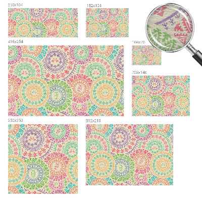 Muur behang Kleurrijke mandala's