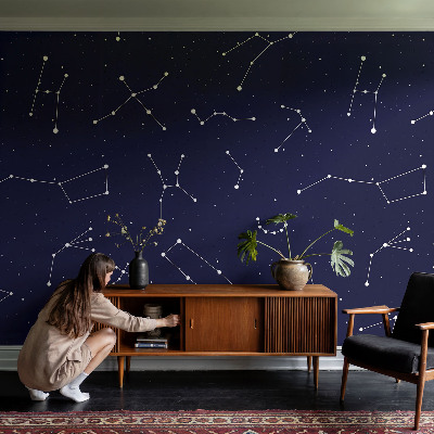 Behang met print met een astrohemel-print