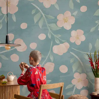 Foto behang op maat met een bloemig en elegant motief