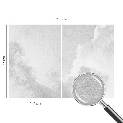 Fotobehang naadloos met een subtiel wolkenmotief