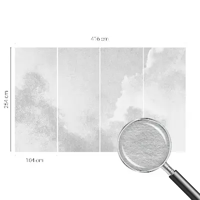 Fotobehang naadloos met een subtiel wolkenmotief