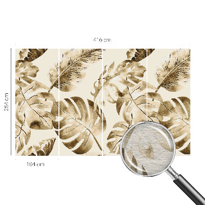 Naadloos fotobehang met een exotische bloemen- en plantenprint