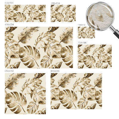 Naadloos fotobehang met een exotische bloemen- en plantenprint