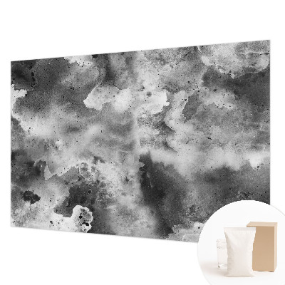 Fotobehang slaapkamer met motief van grijze wolken