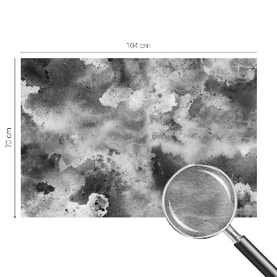 Fotobehang slaapkamer met motief van grijze wolken