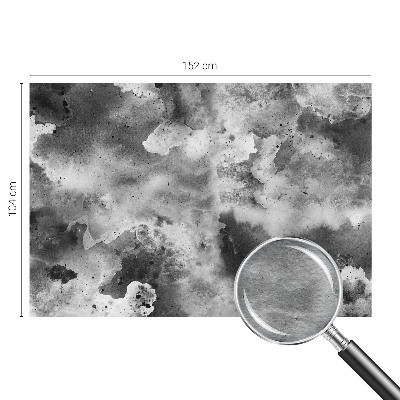 Fotobehang slaapkamer met motief van grijze wolken