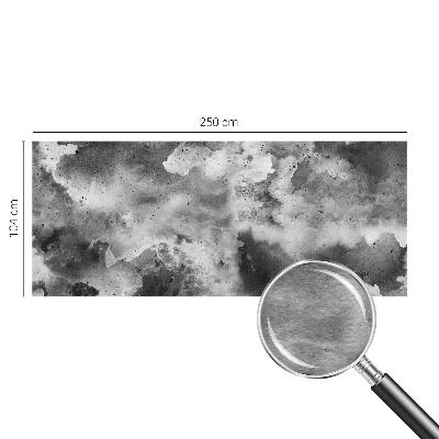 Fotobehang slaapkamer met motief van grijze wolken
