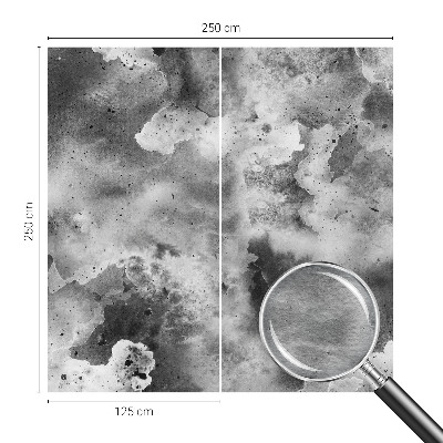 Fotobehang slaapkamer met motief van grijze wolken