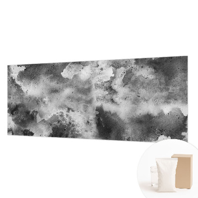 Fotobehang slaapkamer met motief van grijze wolken