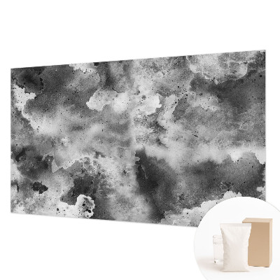 Fotobehang slaapkamer met motief van grijze wolken