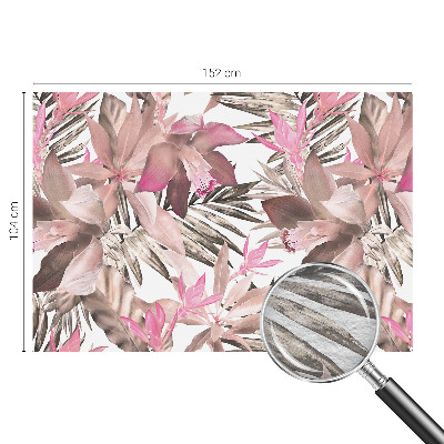 Fotobehang voor slaapkamer met een motief van exotische bloemen
