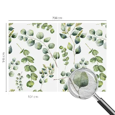 Modern fotobehang met groene bladeren als motief