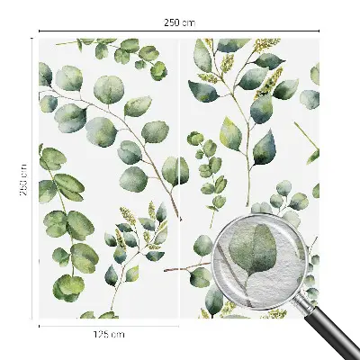 Modern fotobehang met groene bladeren als motief