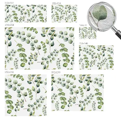 Modern fotobehang met groene bladeren als motief