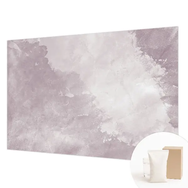 Fotobehang voor de slaapkamer met een paarse abstracte print