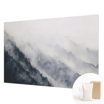Fotobehang voor de woonkamer met motief van bergmist