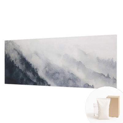 Fotobehang voor de woonkamer met motief van bergmist