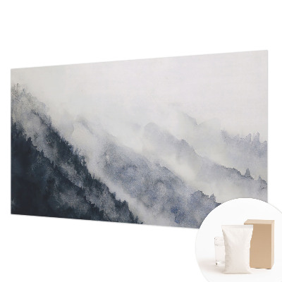 Fotobehang voor de woonkamer met motief van bergmist