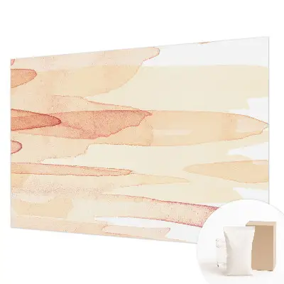 Modern fotobehang voor de woonkamer met pastelstrepen als decoratief patroon