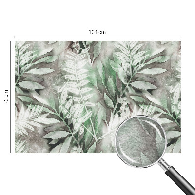Uniek fotobehang met aquarelbladeren als ontwerp