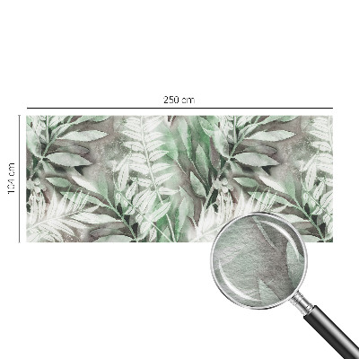 Uniek fotobehang met aquarelbladeren als ontwerp