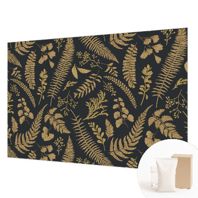 Sfeervol fotobehang met botanische bladeren als print