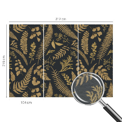 Sfeervol fotobehang met botanische bladeren als print